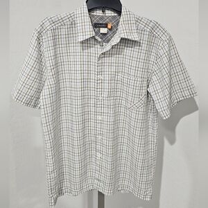 Quiksilver Men's Checkered Short Sleeve Shirt - Small